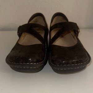 Alegria by PG Lite  “JIL-562” Dark Brown Mary Jane Comfort Flats
